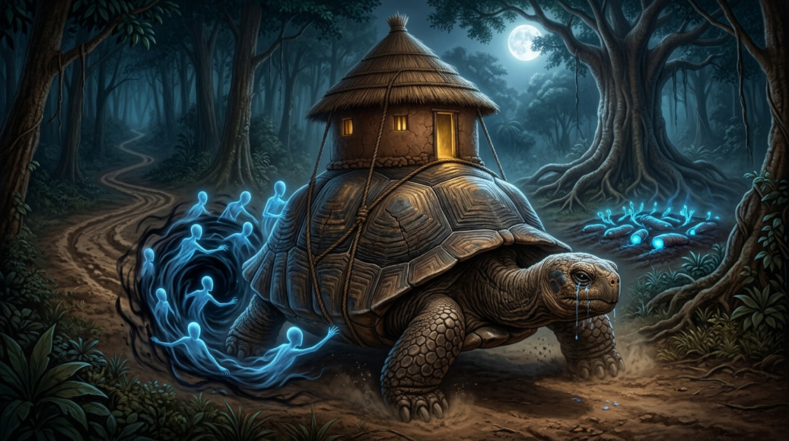 The Tortoise Who Outwitted Spirits… and Paid